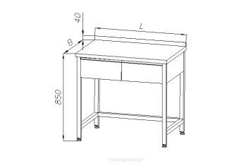 Stół z dwoma szufladami E 1140
