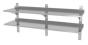 Półka wisząca przestawna, podwójna perforowana - z trzema konsolami POL-384-3-PERF