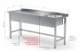 Stół ze zlewem wzmocniony bez półki POL-210-P