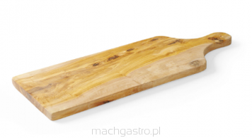 Deska do serwowania z drewna oliwnego z uchwytem, 600x200x18 mm