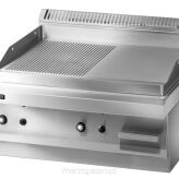 Grill płytowy gazowy | 1/2 gładki | 1/2 ryflowany | 8.0 kW | 800x650x300 mm