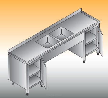Stół zlewozmywakowy 2- zbiornikowy LO 250 