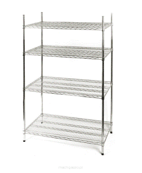 Regał magazynowy chromowany 4 półki 1220x455x1800mm