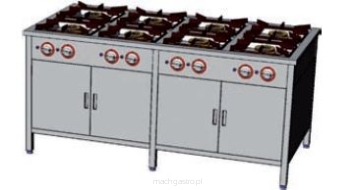 Kuchnia gazowa 8 - palnikowa z dwoma szafkami 1700x700x850 mm