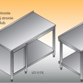 Stół roboczy z szafką i półką | LO 117/L | LO 117/P