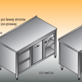Stół roboczy z blokiem szuflad i szafką, LO 138/LS2; LO 138/PS2