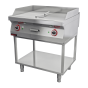 Płyta grillowa elektryczna gładka-ryflowana na podstawie szkieletowej 700.PBE-800GR.T