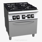 Kuchnia gazowa 4 - palnikowa z piekarnikiem gazowym | 37.30 kW | 800x930x850 mm