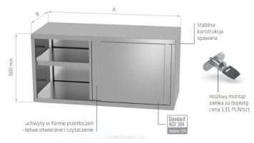 Szafka wisząca z drzwiami suwanymi POL-309