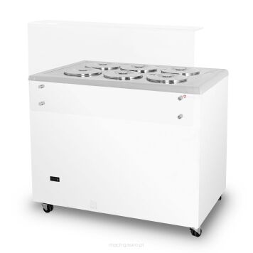 DYSTRYBUTOR DO LODÓW | WITRYNA DO LODÓW | KONSERWATOR | RETRO | 6 TUB | OKRĄGŁE KUWETY | 1063X670X895 MM | GELATO POZETTI 6