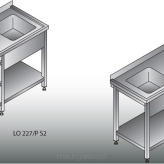 Stół zlewozmywakowy 1- zbiornikowy LO 227/PS2    