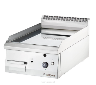 Płyta grillowa gazowa, chromowana, gładka, P 6.5 kW, U 230 V, G20