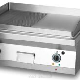 GRILL PŁYTOWY ELEKTRYCZNY - PŁYTA 1/2 RYFLOWANA 1/2 GŁADKA  L700.GPE800RG