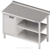 Stół przyścienny z szafką i dwiema półkami 980526080