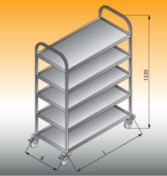 Wózek kelnerski 5-półkowy LO 805/5  