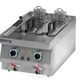Frytkownica elektryczna | podwójna | 6.0 kW | 2x 4.8 L | 400x650x300 mm
