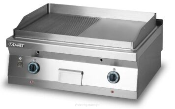 GRILL PŁYTOWY GAZOWY-PŁYTA 1/2 RYFLOWANA 1/2 GŁADKA L700.GPG800RG