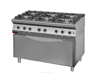 Kuchnia gazowa z piekarnikiem elektrycznym 3xGN1/1 700.KG-6/PE-3