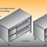 Stół roboczy z blokiem szuflad i szafką otwartą | LO136/LS2 | LO136/PS2