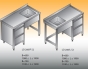 Stół zlewozmywakowy 1 - zbiornikowy LO 208/PS2; LO 208/LS2
