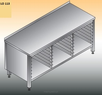 Stół z prowadnicami na pojemniki GN | LO 113