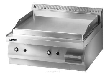 Grill płytowy gazowy | gładki | 8.0 kW | 800x650x300 mm