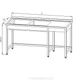 Stół ze zlewem 2-komorowym  E2235