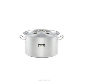 Garnek średni z pokrywką, stalowy, Ø 320 mm, 16.1 L