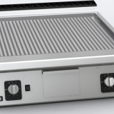 Płyta grillowa gazowa chromowana ryflowana - kod FT-G910 CR