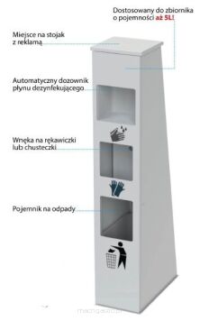 Stojak sanitarny z automatycznym dozownikiem 503030