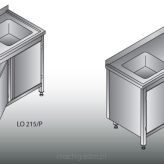 Stół zlewozmywakowy 1- zbiornikowy LO 215/P; LO 215/L