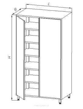 Szafa magazynowa – drzwi uchylne E3020