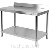 Stół przyścienny z półką, składany, 1200x600x850 mm
