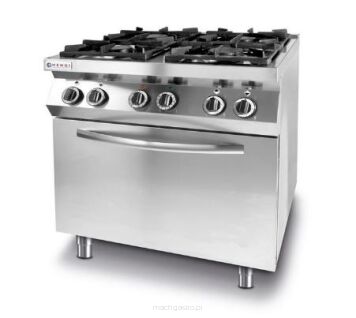 Kuchnia gazowa 4-palnikowa z konwekcyjnym piekarnikiem elektrycznym GN 1/1, Kitchen Line