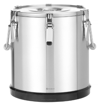 Termos ze stali nierdzewnej do transportu żywności, Kitchen Line, 15.0 L, srebrny, ø300x340 mm
