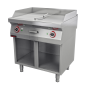 Płyta grillowa elektryczna gładka-ryflowana na podstawie otwartej 700.PBE-800GR.S