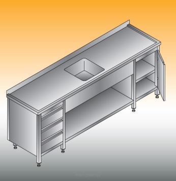 Stół zlewozmywakowy 1- zbiornikowy LO 220/S3