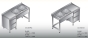 Stół zlewozmywakowy 2 - zbiornikowy LO 238/PS2; LO238/LS2 