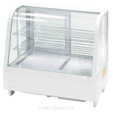 Witryna ekspozycyjna, biała, oświetlenie LED, 100 L
