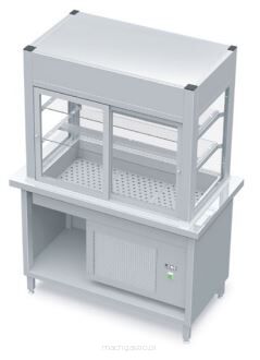 Stanowisko z witryną chłodniczą z wanną - witryna zamknięta KL2-60 B-800 mm