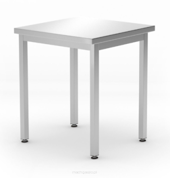 Stół centralny bez półki Budget Line – skręcany, Budget Line, 600x600x850 mm