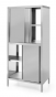 Szafa przelotowa z przegrodą i drzwiami suwanymi – skręcana, Kitchen Line, 800x500x1800 mm