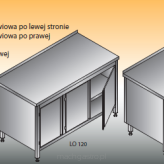 Stół roboczy z dwiema szafkami | LO 120 | LO 121