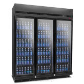 Szafa chłodnicza 3-drzwiowa przeszklona RQ1180-BLACK Resto Quality | czarna | drzwi skrzydłowe | 1650x631x2000 mm | 1181 l