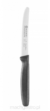 Nóż uniwersalny, ząbkowany, czarny, 220 mm