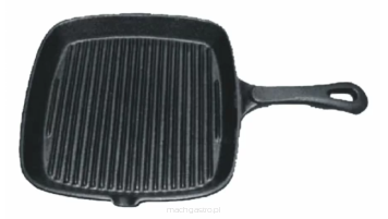 Patelnia grillowa kwadratowa | żeliwna | 230x230 mm