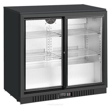 Barowa szafa chłodnicza | chłodziarka podblatowa RQ-208SC | 205l | drzwi przesuwne