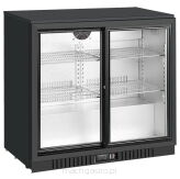 Barowa szafa chłodnicza | chłodziarka podblatowa RQ-208SC | 205l | drzwi przesuwne