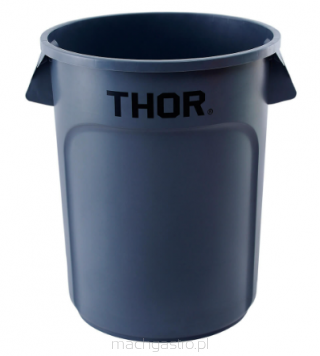 Pojemnik uniwersalny na odpadki, Thor, szary, 120 L