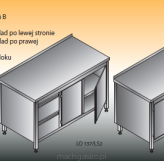 Stół roboczy z blokiem szuflad i szafką, LO 137/LS2; LO 137/PS2